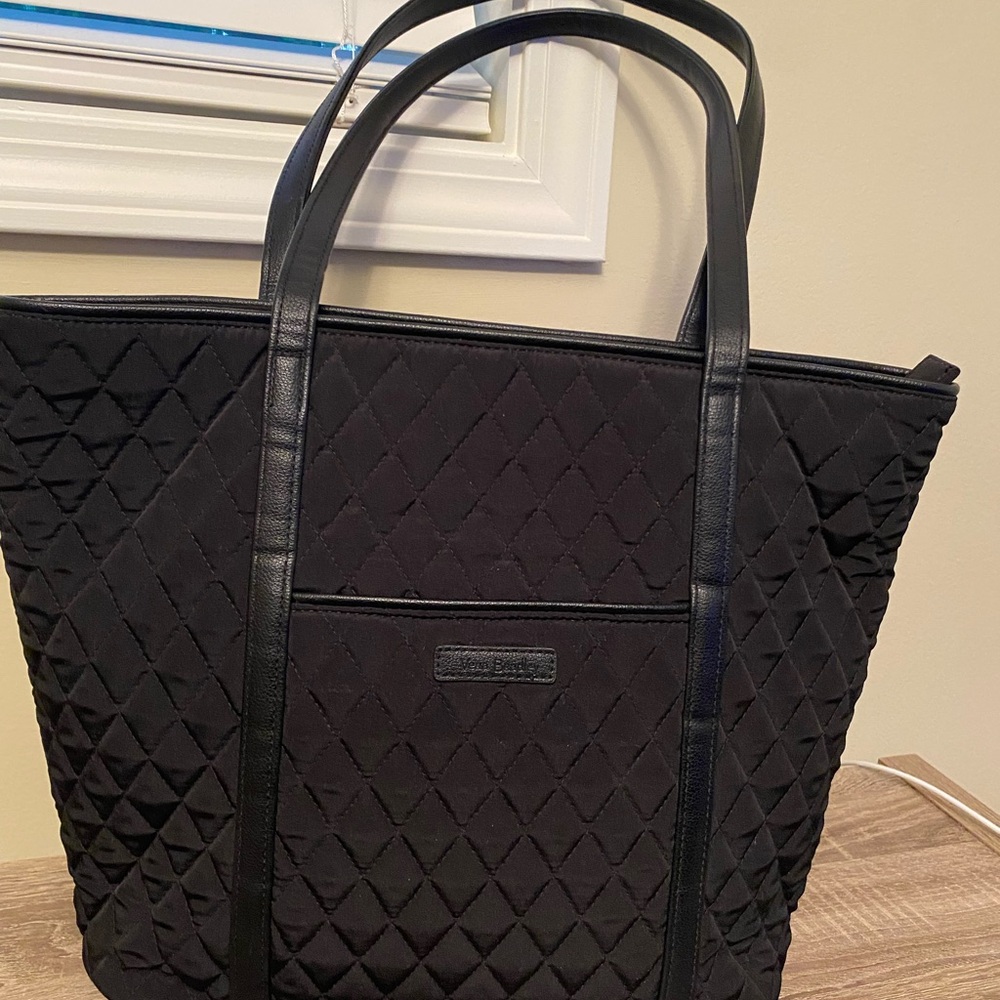 Vera Bradley Black Tote Bag with Quilted Design